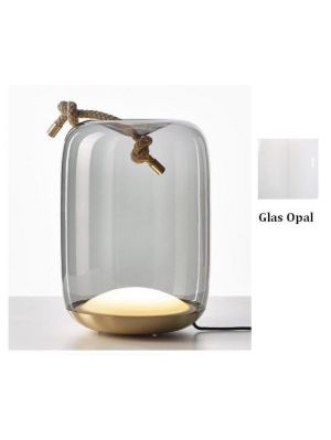Brokis Knot Cilindro Table smoke grey, reflector brass (glass opal see small picture)