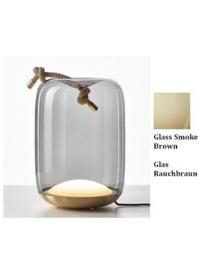 Brokis Knot Cilindro Table smoke grey, reflector brass (glass smoke brown see small picture)
