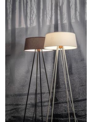 Domus Lixolight silver, lampshade white (at the right)