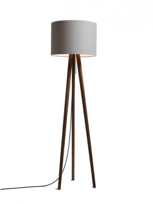 Domus Sten Linum Floor Lamp walnut - lampshade iron