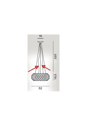 Foscarini Caboche Pendelleuchte Ersatz Stromkabel zur LED Version / Foscarini Caboche Pendant Lamp Replacement Power Cabel for LED Version 