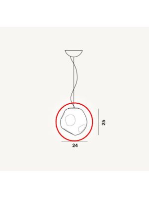 Foscarini Hoba Media Sospensione Ersatzglas / Foscarini Hoba Media Sospensione Replacement Glass