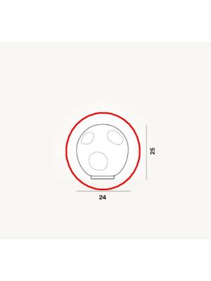 Foscarini Hoba Media Tisch - Decken - Wandleuchte Ersatzglas / Foscarini Hoba Media Table - Ceiling - Wall Lamp Replacement Glass