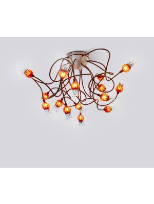  Serien Lighting Poppy Ceiling 15, shades red, arms black